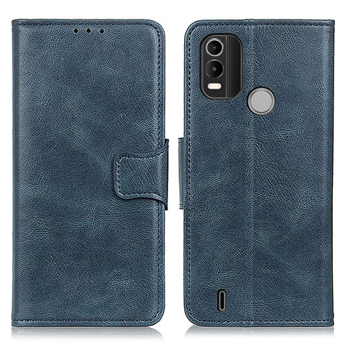 Leather Case Stands Flip Cover Holder M09L for Nokia C21 Plus Blue