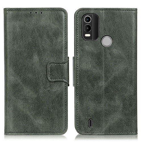 Leather Case Stands Flip Cover Holder M09L for Nokia C21 Plus Green