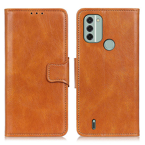 Leather Case Stands Flip Cover Holder M09L for Nokia C31 Brown