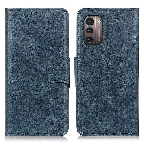 Leather Case Stands Flip Cover Holder M09L for Nokia G11 Blue