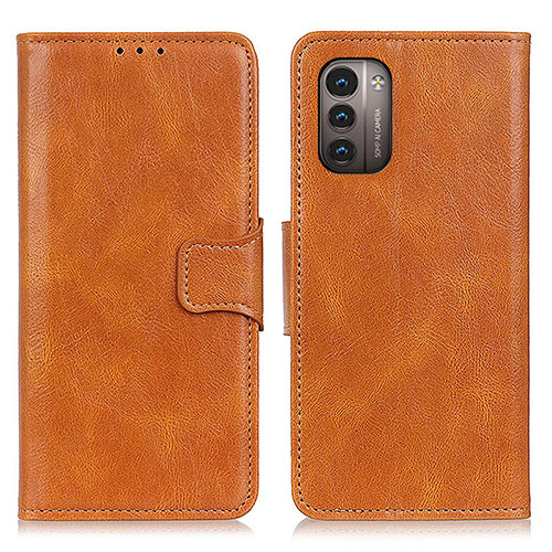 Leather Case Stands Flip Cover Holder M09L for Nokia G11 Brown