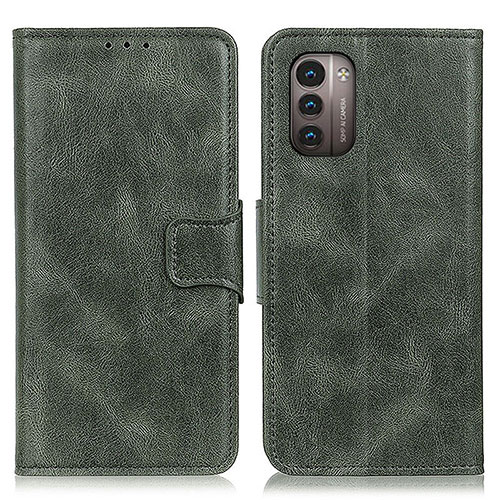 Leather Case Stands Flip Cover Holder M09L for Nokia G11 Green