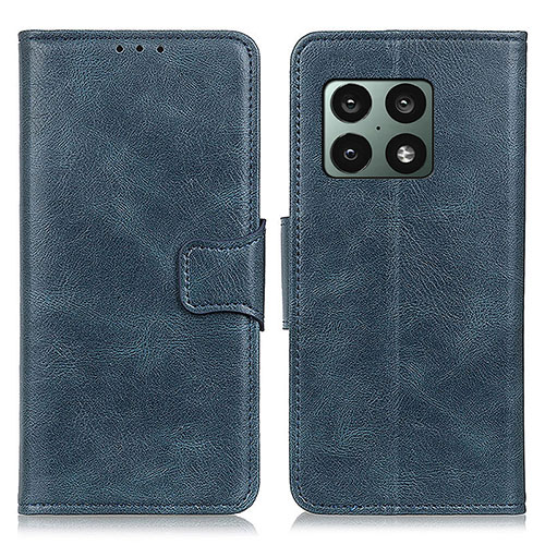 Leather Case Stands Flip Cover Holder M09L for OnePlus 10 Pro 5G Blue