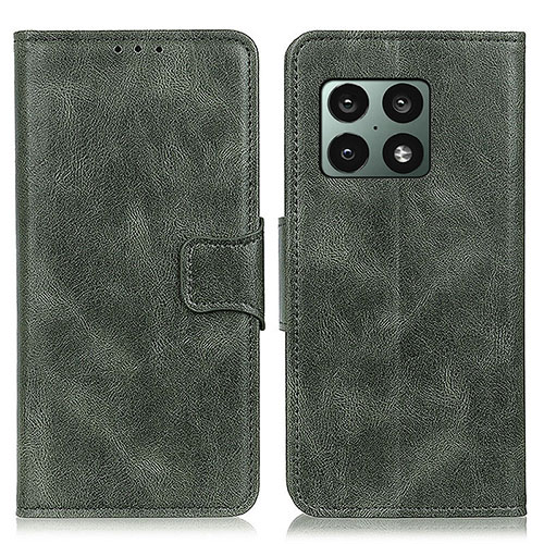 Leather Case Stands Flip Cover Holder M09L for OnePlus 10 Pro 5G Green