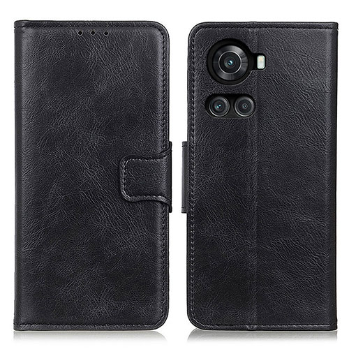 Leather Case Stands Flip Cover Holder M09L for OnePlus 10R 5G Black