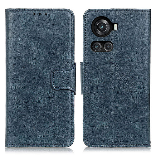 Leather Case Stands Flip Cover Holder M09L for OnePlus 10R 5G Blue