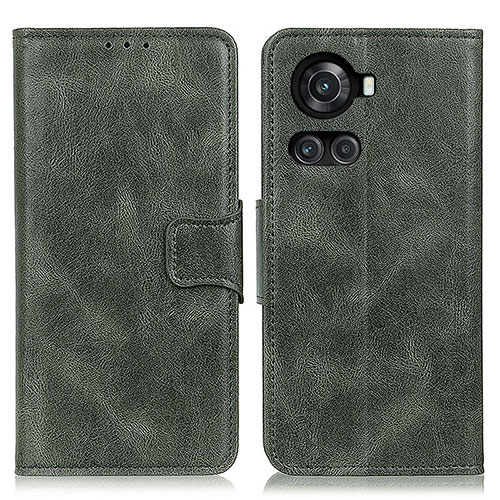 Leather Case Stands Flip Cover Holder M09L for OnePlus 10R 5G Green