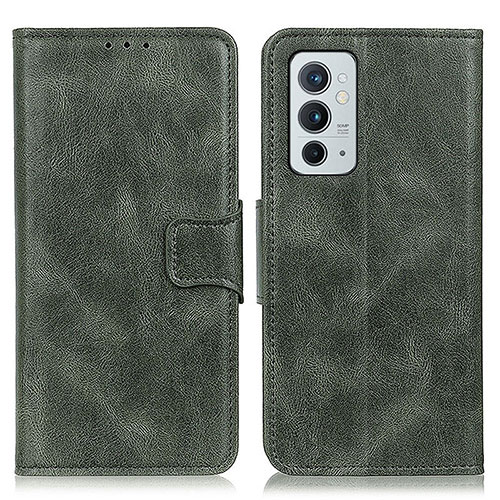 Leather Case Stands Flip Cover Holder M09L for OnePlus 9RT 5G Green