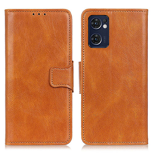 Leather Case Stands Flip Cover Holder M09L for OnePlus Nord CE 2 5G Brown