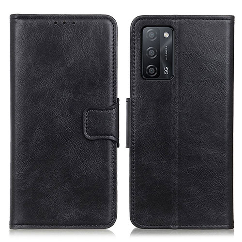 Leather Case Stands Flip Cover Holder M09L for Oppo A53s 5G Black