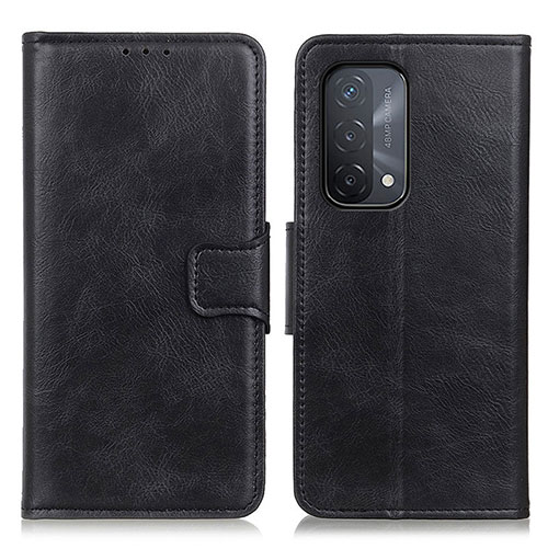 Leather Case Stands Flip Cover Holder M09L for Oppo A54 5G Black