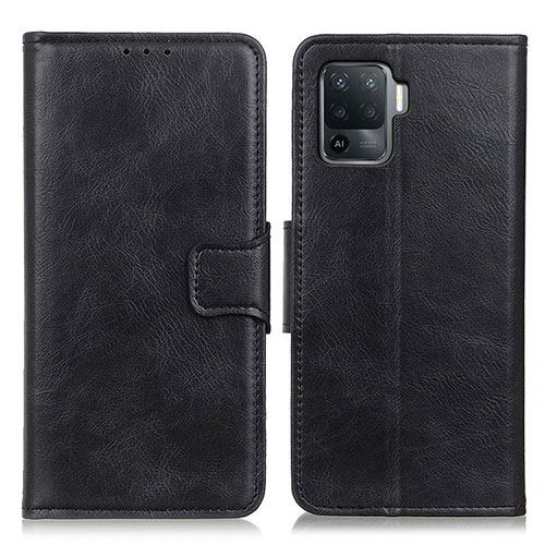 Leather Case Stands Flip Cover Holder M09L for Oppo A94 4G Black