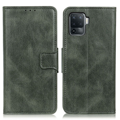 Leather Case Stands Flip Cover Holder M09L for Oppo A94 4G Green