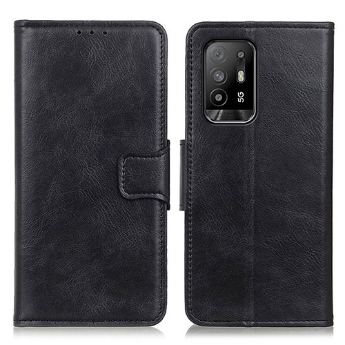 Leather Case Stands Flip Cover Holder M09L for Oppo A95 5G Black