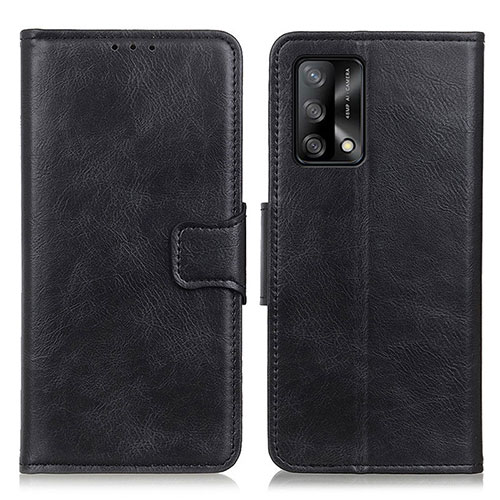 Leather Case Stands Flip Cover Holder M09L for Oppo F19 Black