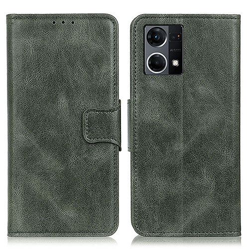 Leather Case Stands Flip Cover Holder M09L for Oppo F21 Pro 4G Green