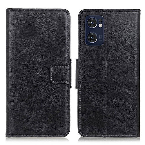 Leather Case Stands Flip Cover Holder M09L for Oppo Find X5 Lite 5G Black