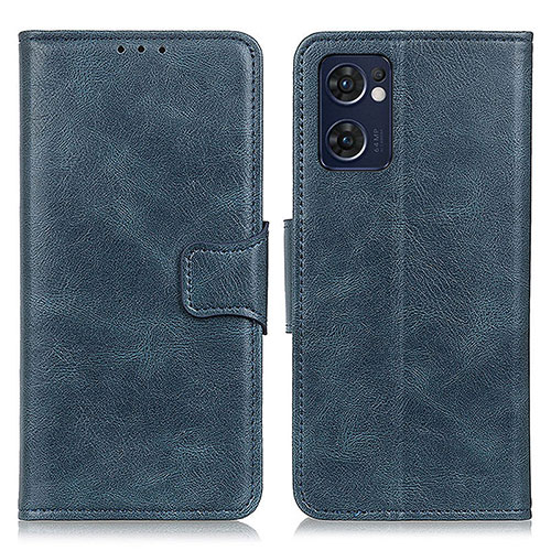 Leather Case Stands Flip Cover Holder M09L for Oppo Find X5 Lite 5G Blue