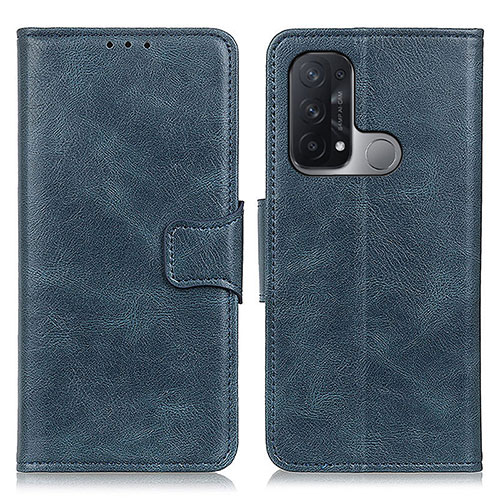 Leather Case Stands Flip Cover Holder M09L for Oppo Reno5 A Blue