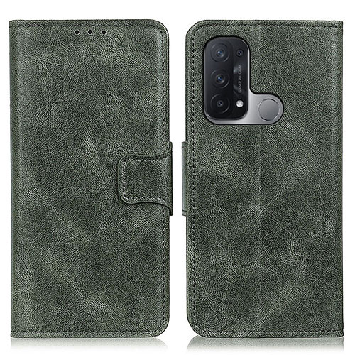 Leather Case Stands Flip Cover Holder M09L for Oppo Reno5 A Green