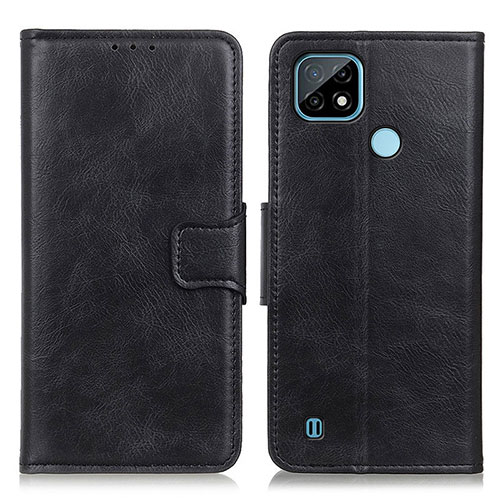 Leather Case Stands Flip Cover Holder M09L for Realme C21 Black