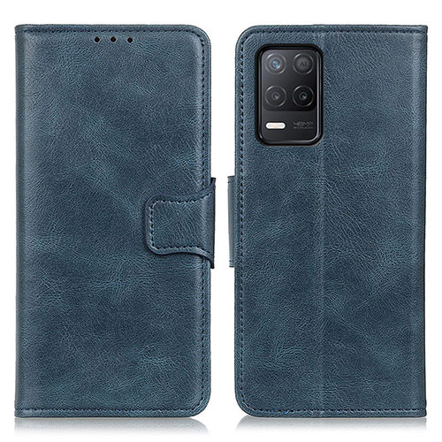 Leather Case Stands Flip Cover Holder M09L for Realme Q3i 5G Blue