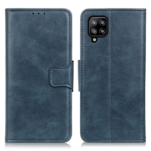 Leather Case Stands Flip Cover Holder M09L for Samsung Galaxy A22 4G Blue