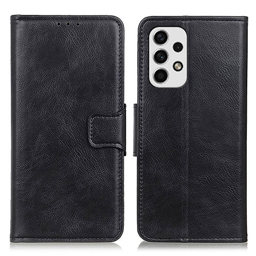 Leather Case Stands Flip Cover Holder M09L for Samsung Galaxy A23 4G Black