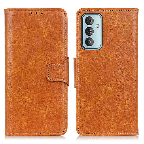 Leather Case Stands Flip Cover Holder M09L for Samsung Galaxy F23 5G Brown