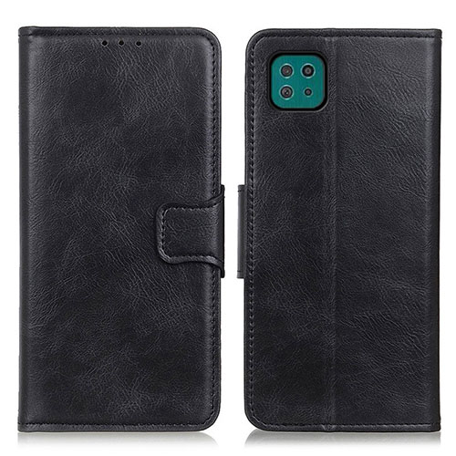 Leather Case Stands Flip Cover Holder M09L for Samsung Galaxy F42 5G Black