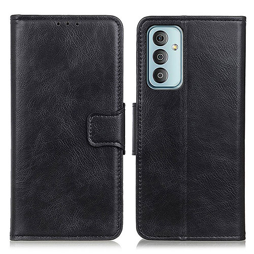 Leather Case Stands Flip Cover Holder M09L for Samsung Galaxy M23 5G Black