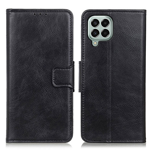 Leather Case Stands Flip Cover Holder M09L for Samsung Galaxy M33 5G Black