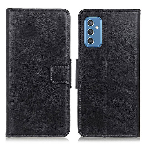 Leather Case Stands Flip Cover Holder M09L for Samsung Galaxy M52 5G Black