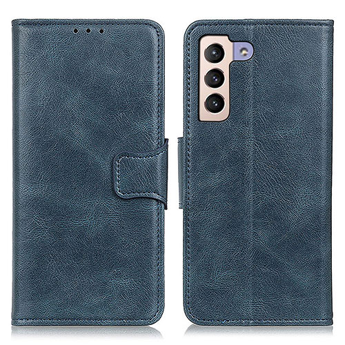 Leather Case Stands Flip Cover Holder M09L for Samsung Galaxy S21 Plus 5G Blue