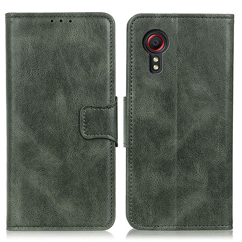 Leather Case Stands Flip Cover Holder M09L for Samsung Galaxy XCover 5 SM-G525F Green