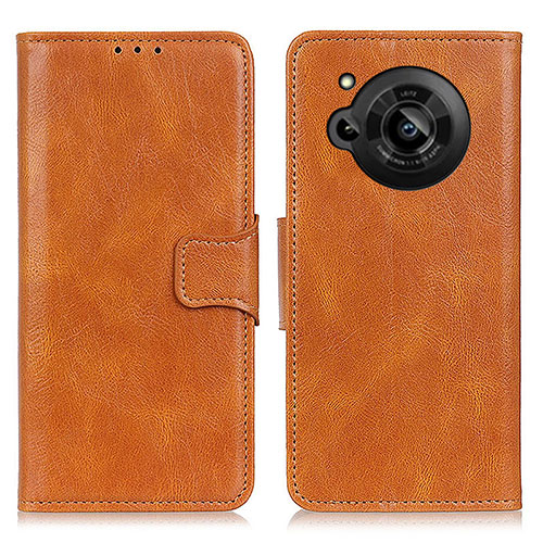 Leather Case Stands Flip Cover Holder M09L for Sharp Aquos R7 Brown