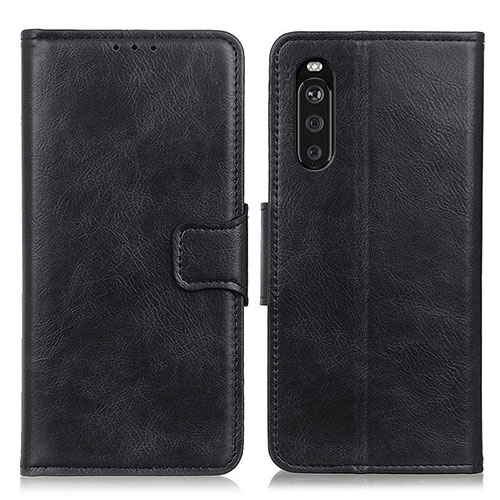 Leather Case Stands Flip Cover Holder M09L for Sony Xperia 10 III Lite Black