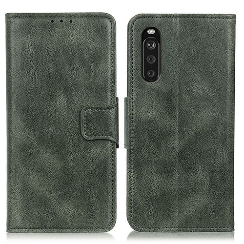 Leather Case Stands Flip Cover Holder M09L for Sony Xperia 10 III Lite Green