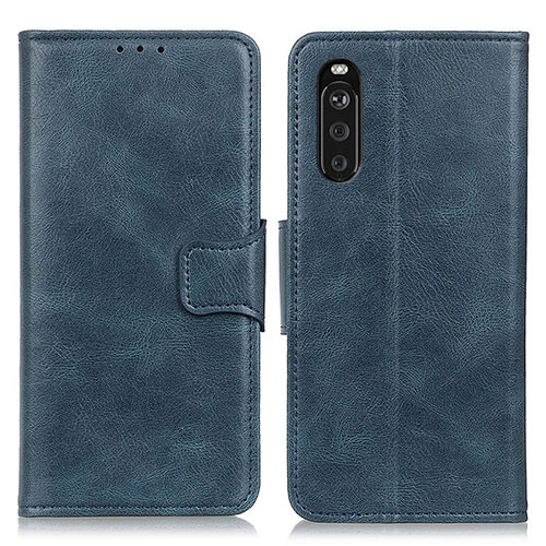 Leather Case Stands Flip Cover Holder M09L for Sony Xperia 10 III SOG04 Blue