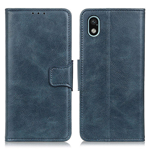 Leather Case Stands Flip Cover Holder M09L for Sony Xperia Ace III Blue