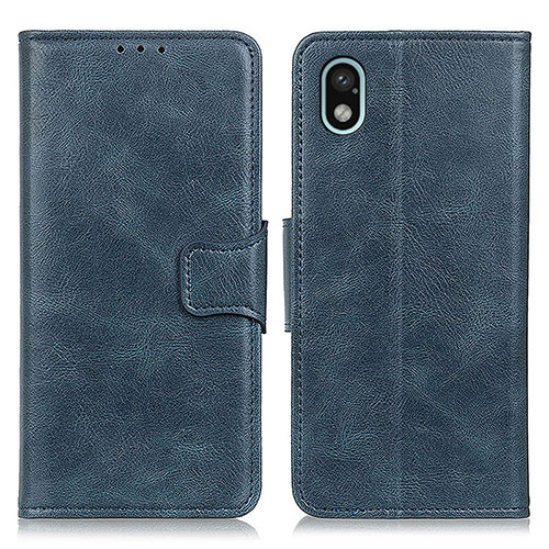 Leather Case Stands Flip Cover Holder M09L for Sony Xperia Ace III SOG08 Blue