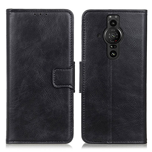 Leather Case Stands Flip Cover Holder M09L for Sony Xperia PRO-I Black