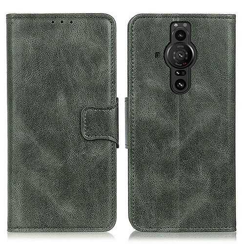 Leather Case Stands Flip Cover Holder M09L for Sony Xperia PRO-I Green