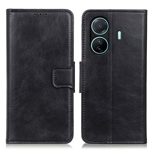 Leather Case Stands Flip Cover Holder M09L for Vivo iQOO Z6 Pro 5G Black