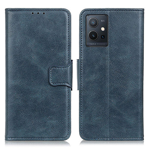 Leather Case Stands Flip Cover Holder M09L for Vivo Y30 5G Blue