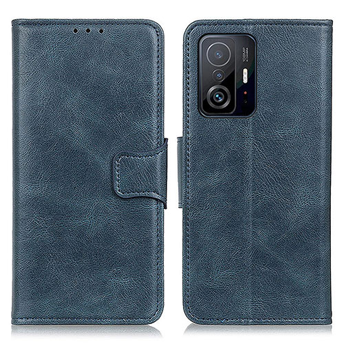 Leather Case Stands Flip Cover Holder M09L for Xiaomi Mi 11T Pro 5G Blue