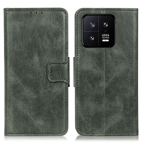 Leather Case Stands Flip Cover Holder M09L for Xiaomi Mi 13 5G Green