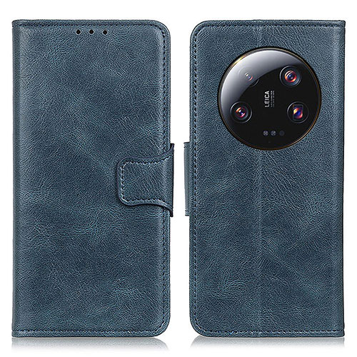 Leather Case Stands Flip Cover Holder M09L for Xiaomi Mi 13 Ultra 5G Blue