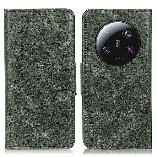 Leather Case Stands Flip Cover Holder M09L for Xiaomi Mi 13 Ultra 5G Green