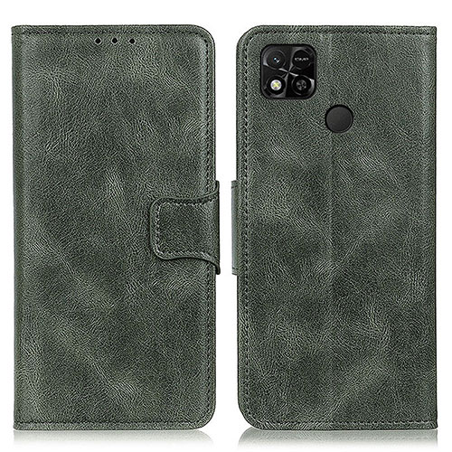 Leather Case Stands Flip Cover Holder M09L for Xiaomi POCO C3 Green
